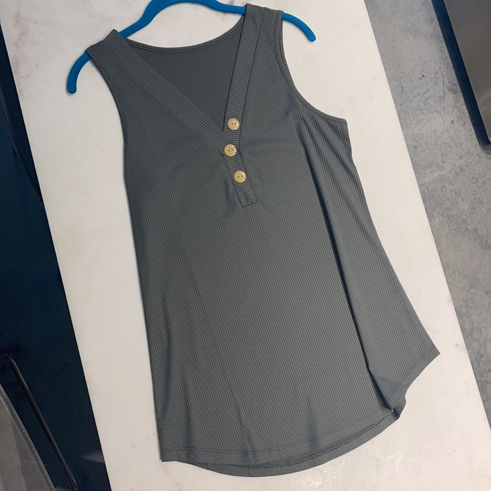 Light Olive green tank top size medium